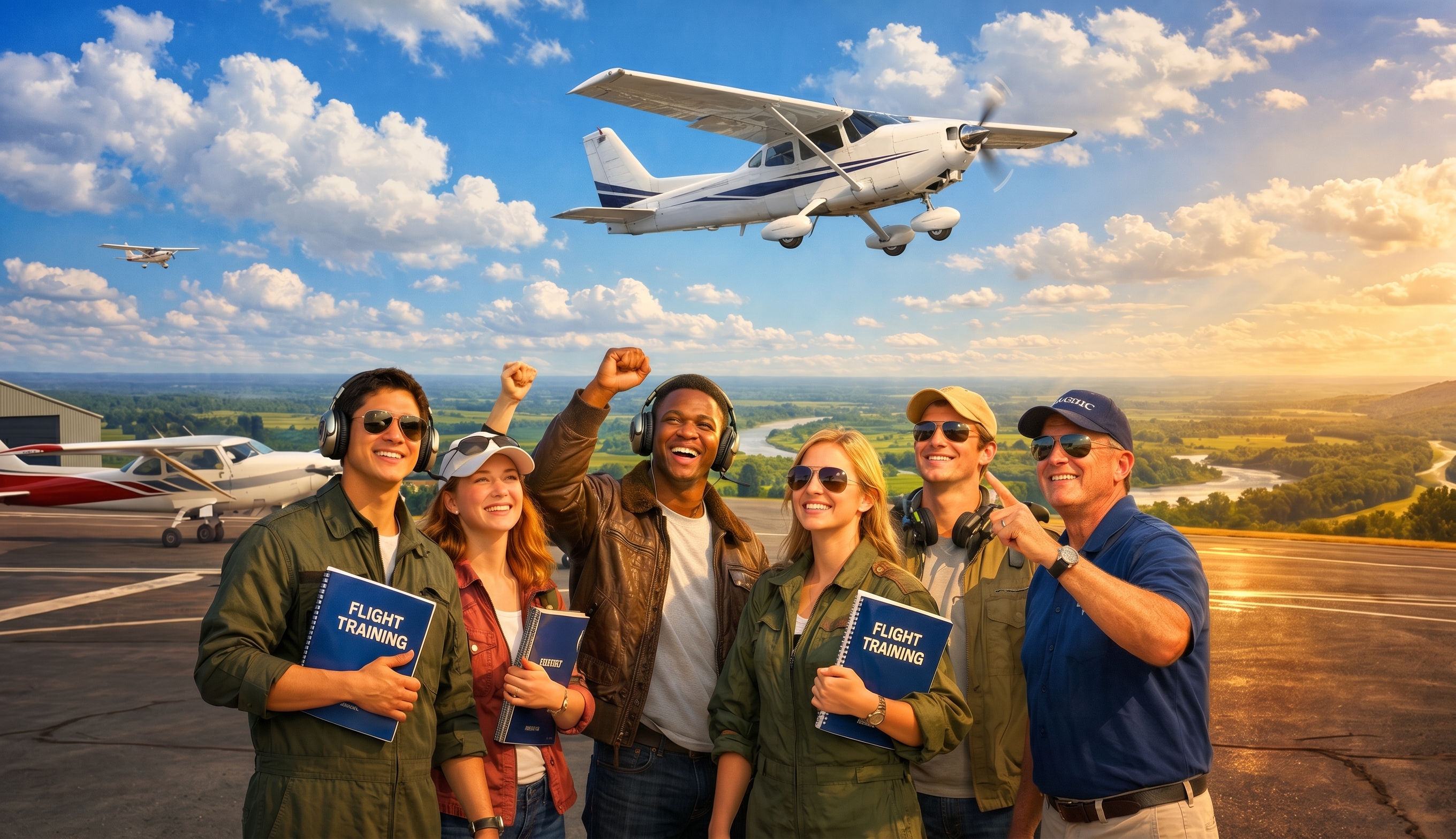 Cheering Sport Pilots